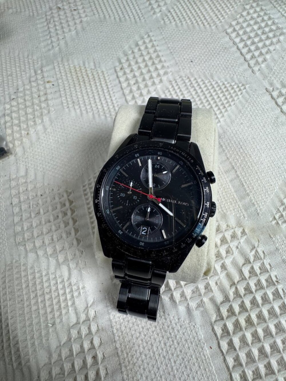 Michael Kors MK8386 Accelerator Black Chronograph Stainless Steel Mens Watch